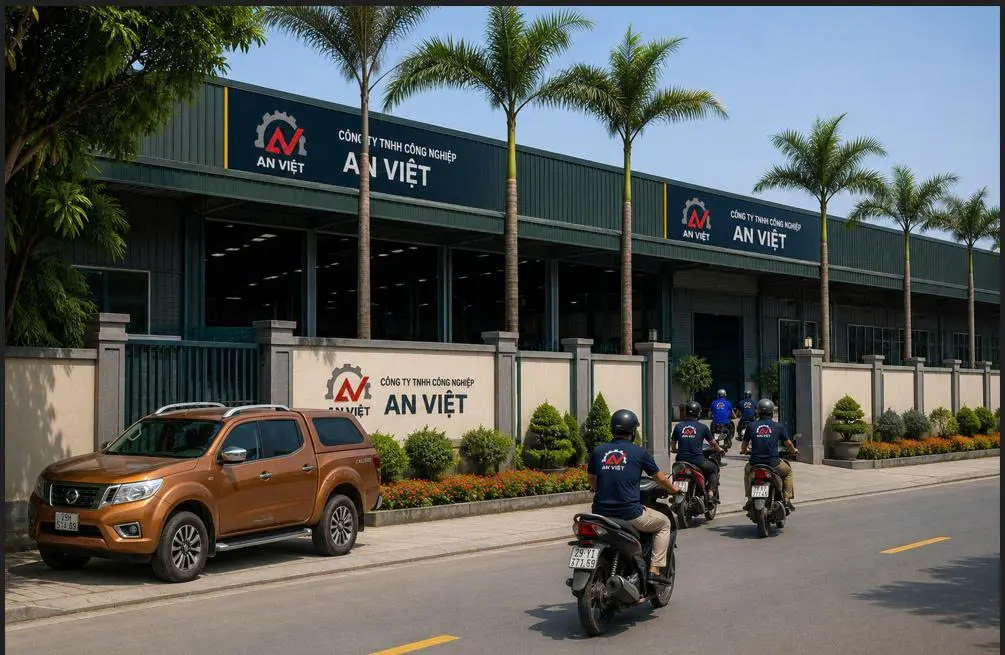 Toàn cảnh nhà xưởng mới của An Việt đang trong giai đoạn hoàn thiện năm 2026