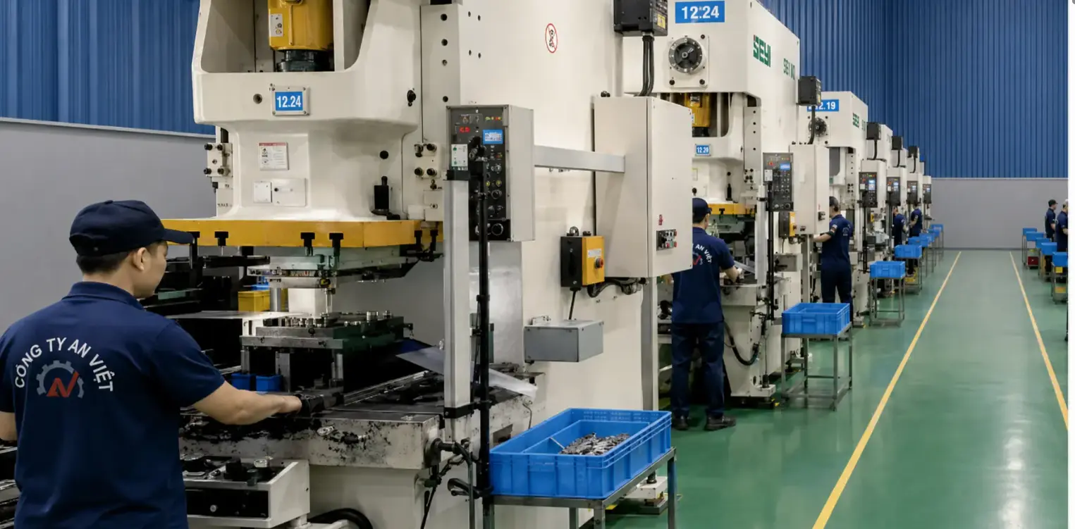 An Viet工場のプレス加工ライン